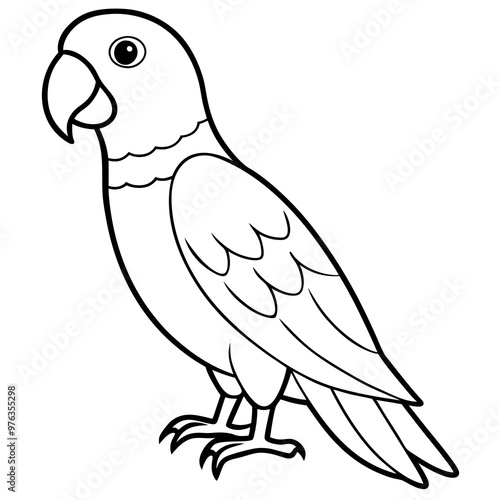 Parrot on white background Icon