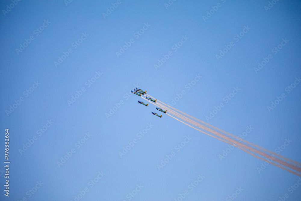 Traditional Brazilian Smoke Squadron, consisting of 3 Super Tucano A-29 Turboprop aircraft Traditional Brazilian Smoke Squadron, consisting of 3 Super Tucano A-29 Turboprop aircraft