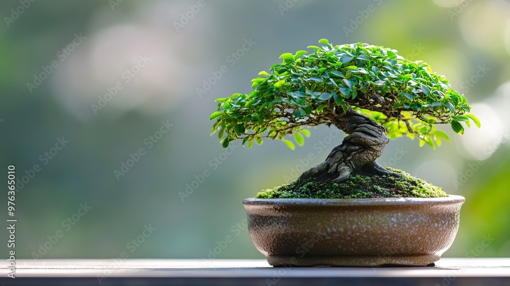 A beautifully crafted bonsai tree in a pot, showcasing nature's artistry and tranquility. A beautifully crafted bonsai tree in a pot, showcasing nature's artistry and tranquility.