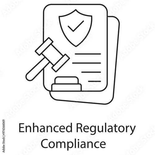 Enhanced Regulatory Compliance Icon. Vector Icon Design