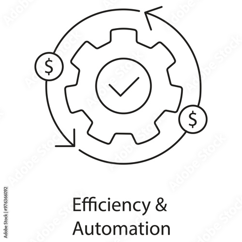 Efficiency & Automation Icon. Vector Icon Design