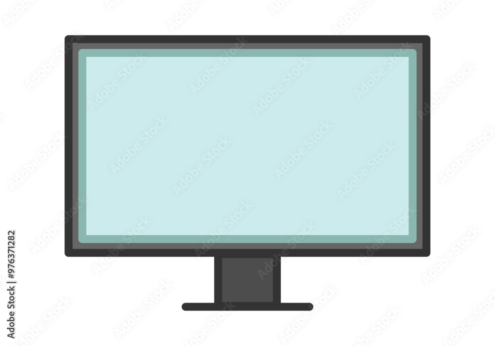 Pantalla de ordenador encendida con pantalla azul Pantalla de ordenador encendida con pantalla azul