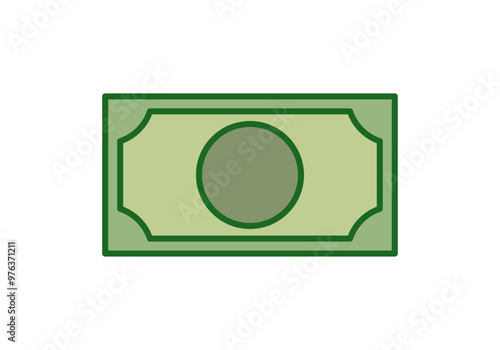 Billete verde en efectivo de dólar 
