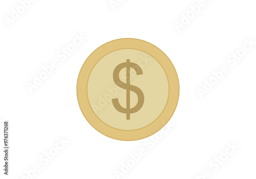 Moneda dorada de dólar norteamericano 
