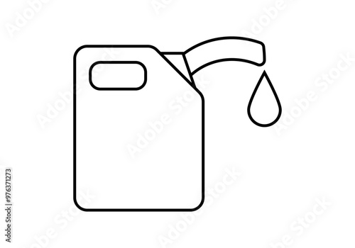Icono negro de garrafa de combustible de gasolina