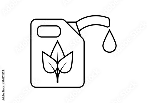 Icono negro de garrafa de combustible ecológico 