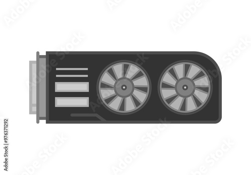 Tarjeta gráfica con doble ventilación para ordenador