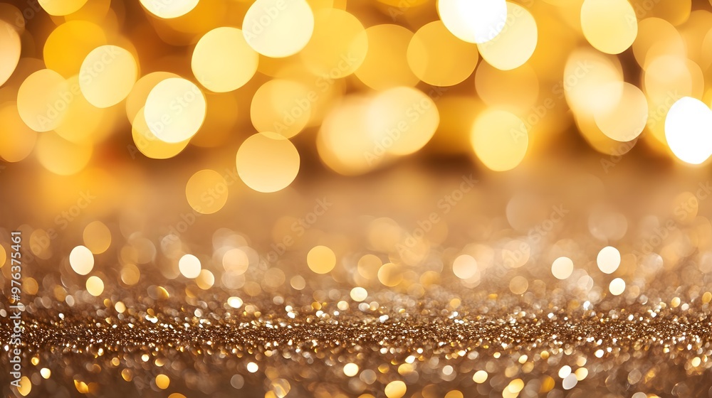 Gold Glitter Background, Festive Sparkle, Bokeh Lights Gold Glitter Background, Festive Sparkle, Bokeh Lights