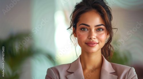 Free Download A proud and happy Indian businesswoman. Generative AI. - GFXLoad