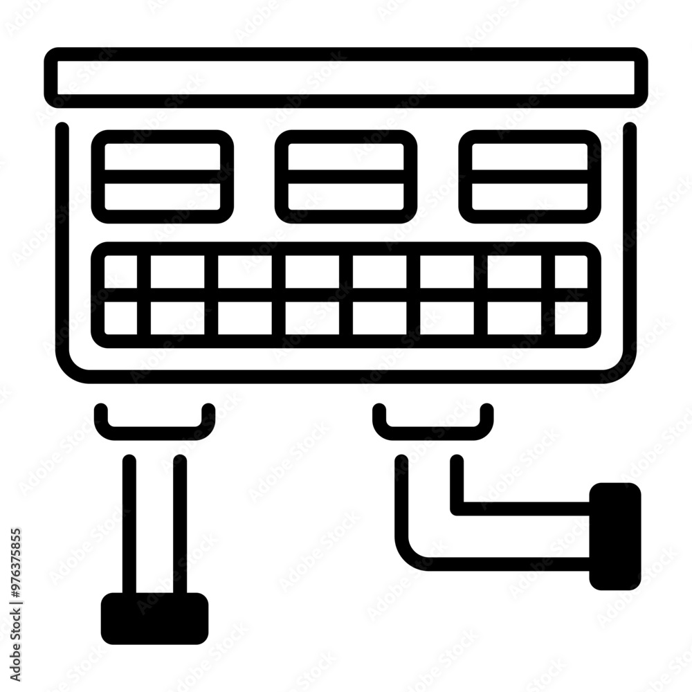 A line style icon of coil unit A line style icon of coil unit