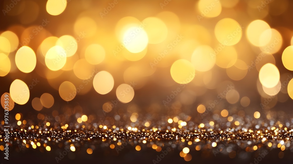Golden Bokeh Lights Sparkle Background Golden Bokeh Lights Sparkle Background