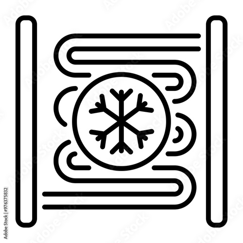 A line style icon of evaporator 