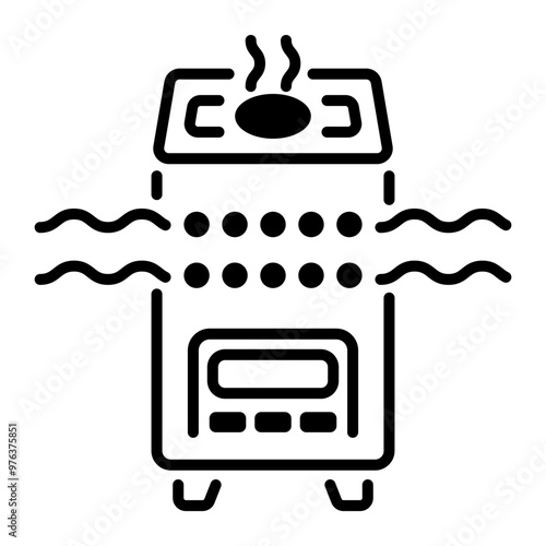 A linear icon of air purifier 