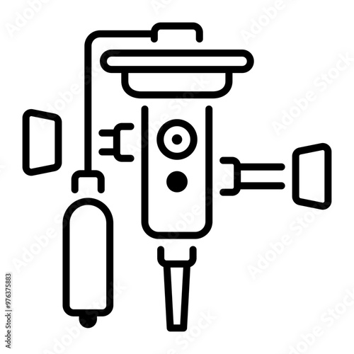 An outline style icon of expansion valve 