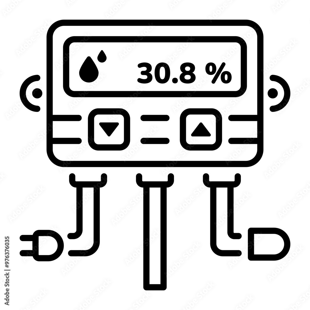 A line icon of humidity controller A line icon of humidity controller