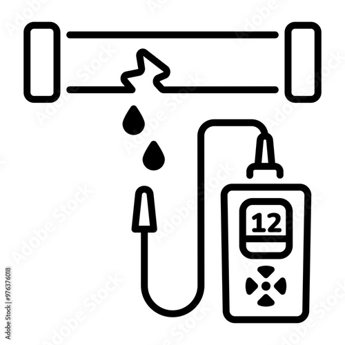 A line style icon of leak detector 