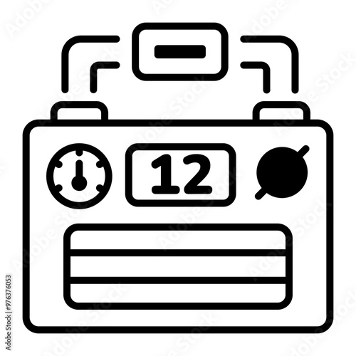 Refrigerant recovery icon in line style 