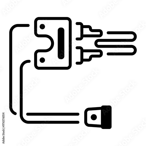 A line icon of furnace igniter 
