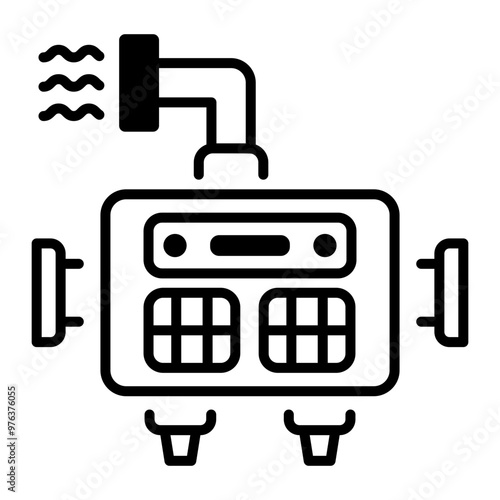 Air handler icon in outline style 