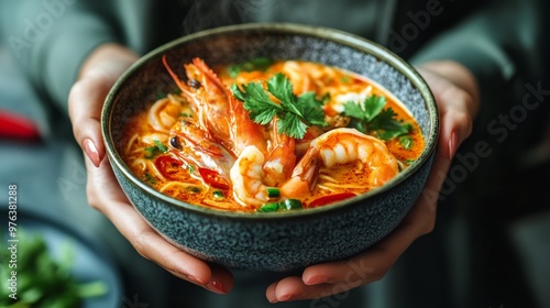 Delicious seafood pasta dish with shrimp, calamari, and fresh ingredients at ...