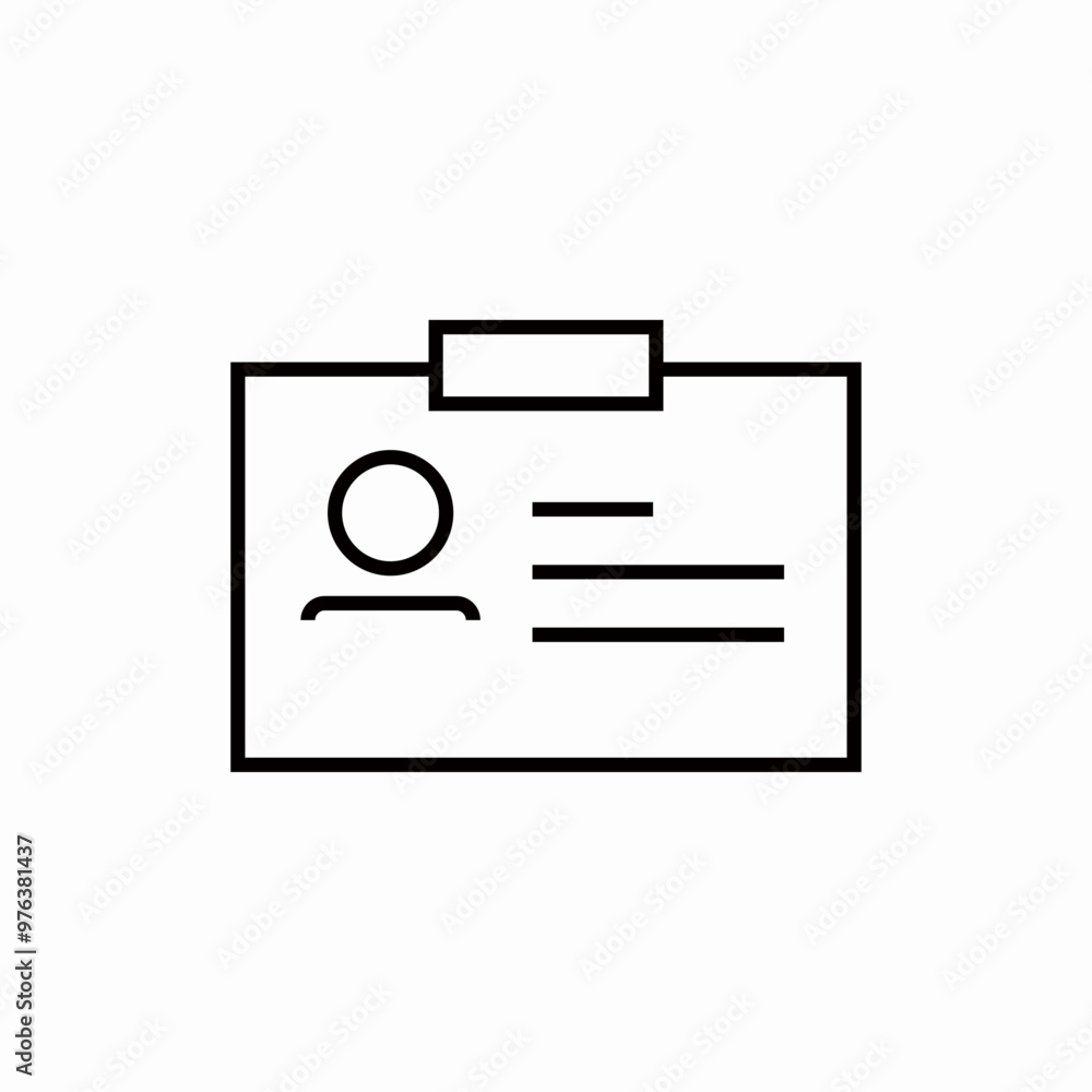 id badge icon sign vector id badge icon sign vector