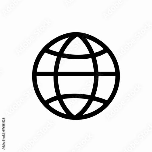 globe world wide icon sign vector
