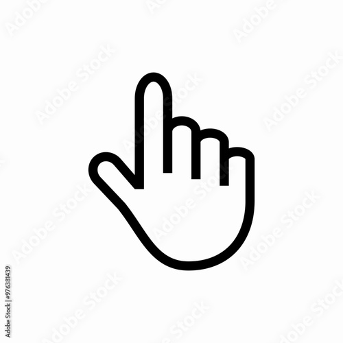hand cursor click icon sign vector