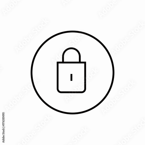 lock protection icon sign vector