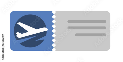 airline ticket - vector illustration