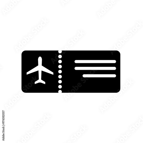 airline ticket - vector illustration
