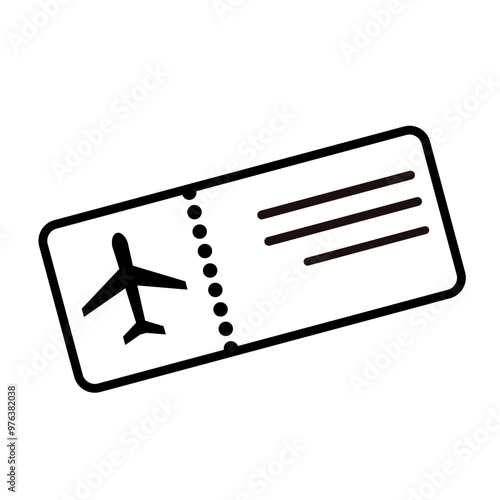 airline ticket - vector illustration