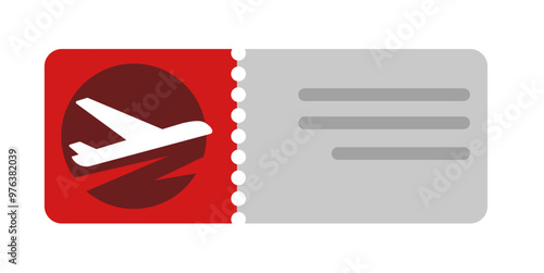 airline ticket - vector illustration