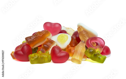 Assortment of Candys on a white photo