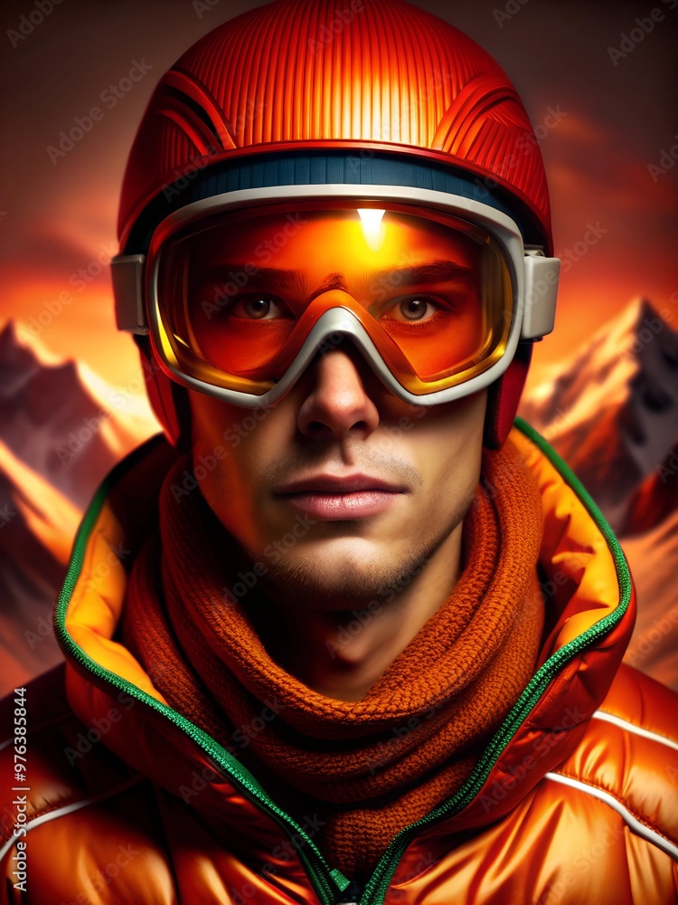 portrait of snowboarder