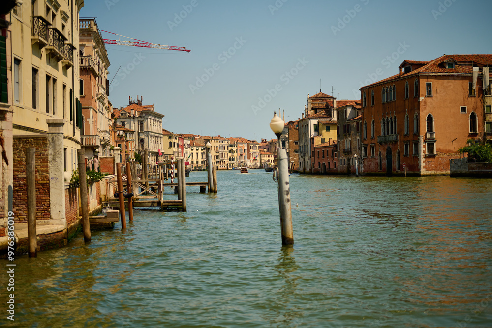 Obraz premium Venice and its canals, boats,sculptures and birds. 
