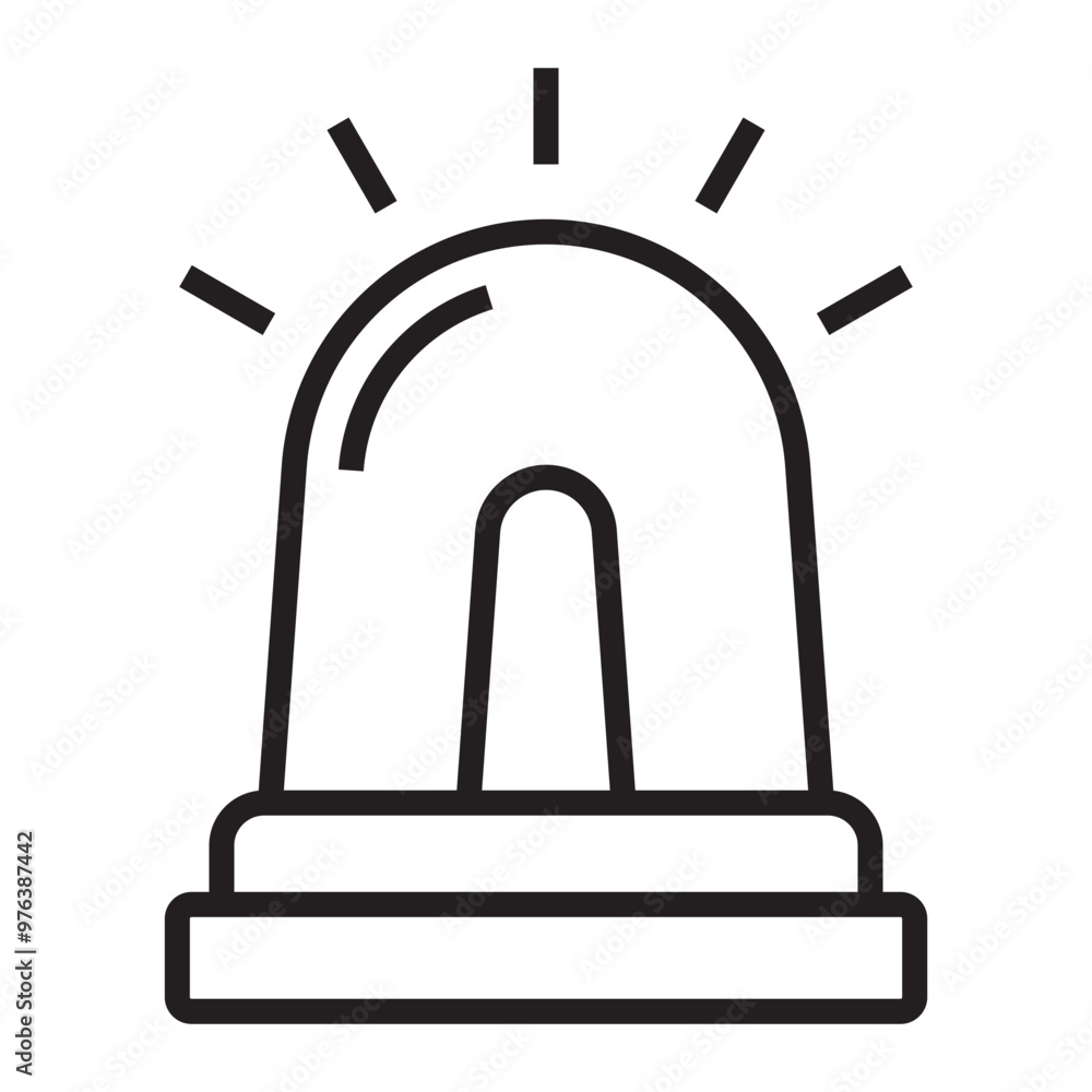 Siren line icon Siren line icon
