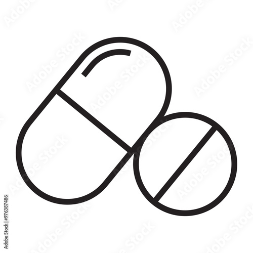 Pill line icon