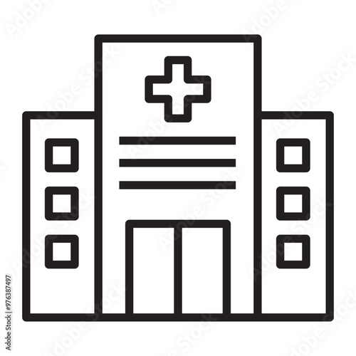 Hospital line icon