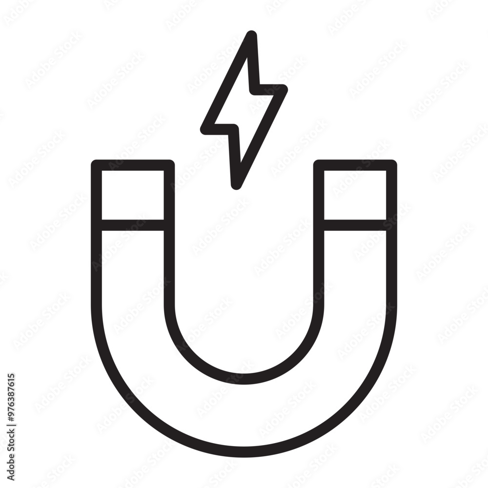 Magnet line icon Magnet line icon