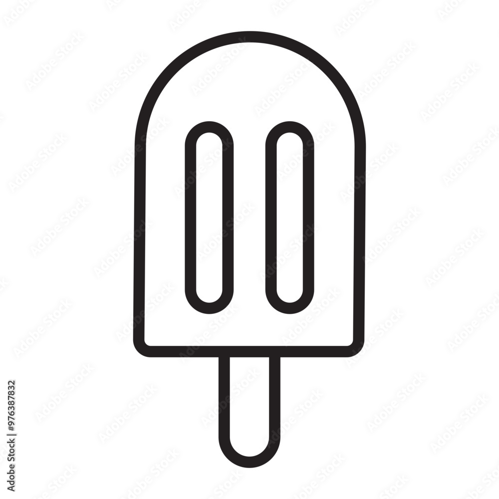 Ice cream bar stick line icon Ice cream bar stick line icon
