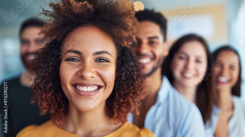 Portrait of cheerful individuals from a recruitment or startup background for a marketing agency interview, highlighting teamwork, collaboration, and positive attitudes in tech job settings