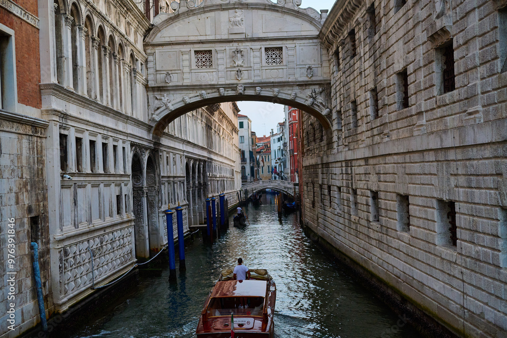 Fototapeta premium Venice and its canals,gondolas and ancient buildings 