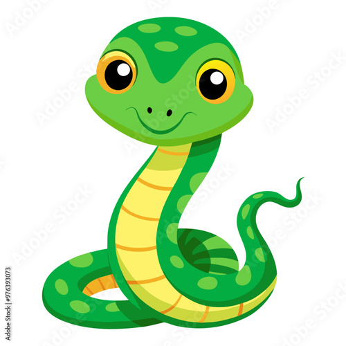 cute green snake 