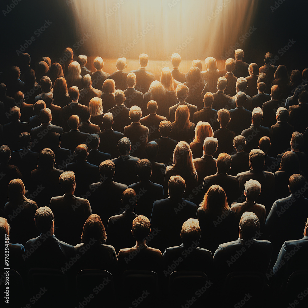 Obraz premium Audience gathered in a formal setting