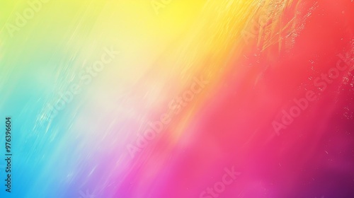 A high-quality AI-generated stock image of a bright rainbow gradient background, leaving space on the right for text. Perfect for colorful, vibrant, and creative content.