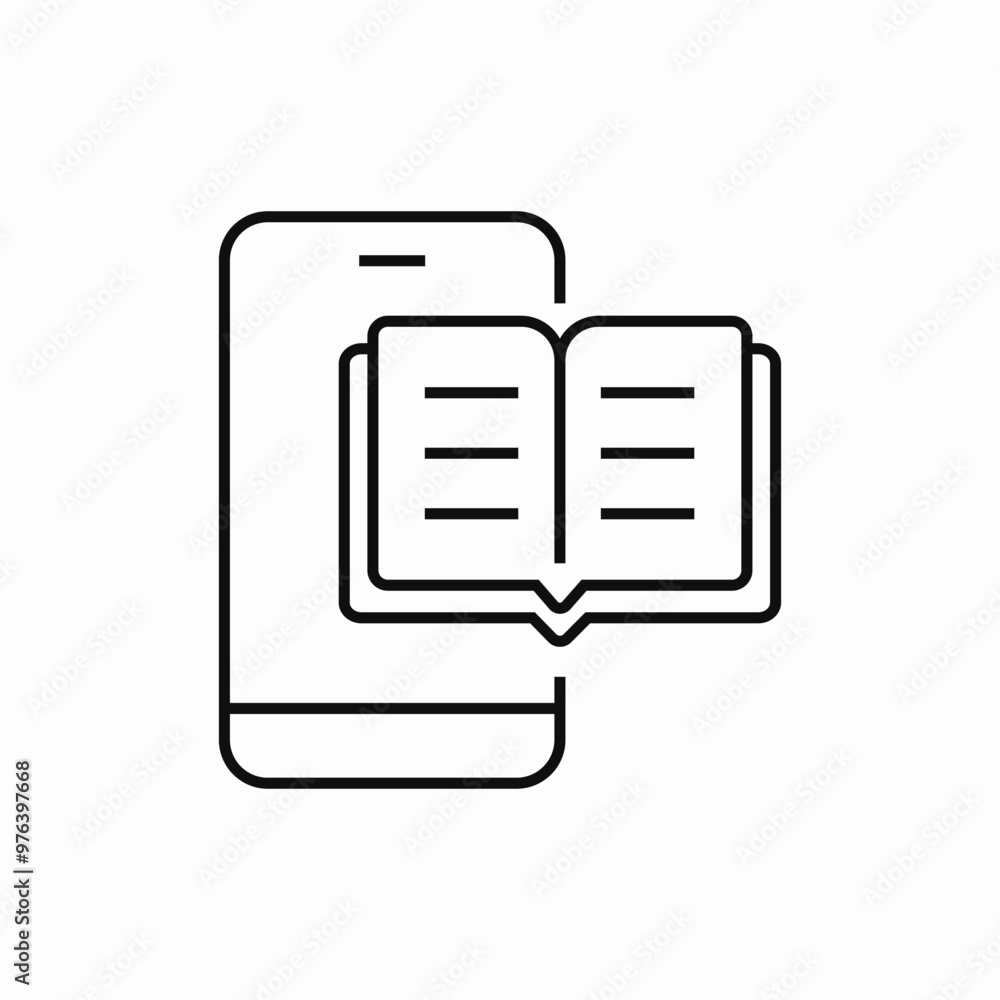 phone book reading icon sign vector phone book reading icon sign vector
