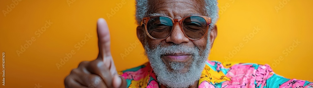 Funny old person portraits. 80s style outfit. Dab dance on colored backgrounds. Concept about seniority and old people Funny old person portraits. 80s style outfit. Dab dance on colored backgrounds. Concept about seniority and old people