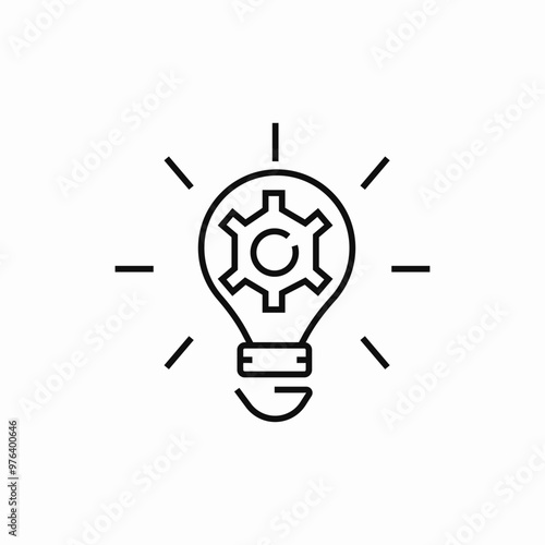 bulb configuration settings icon sign vector