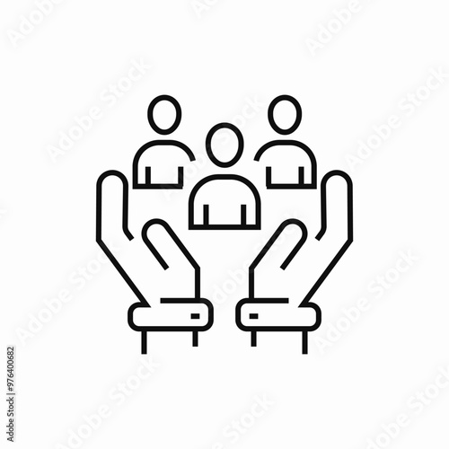 care team icon sign vector