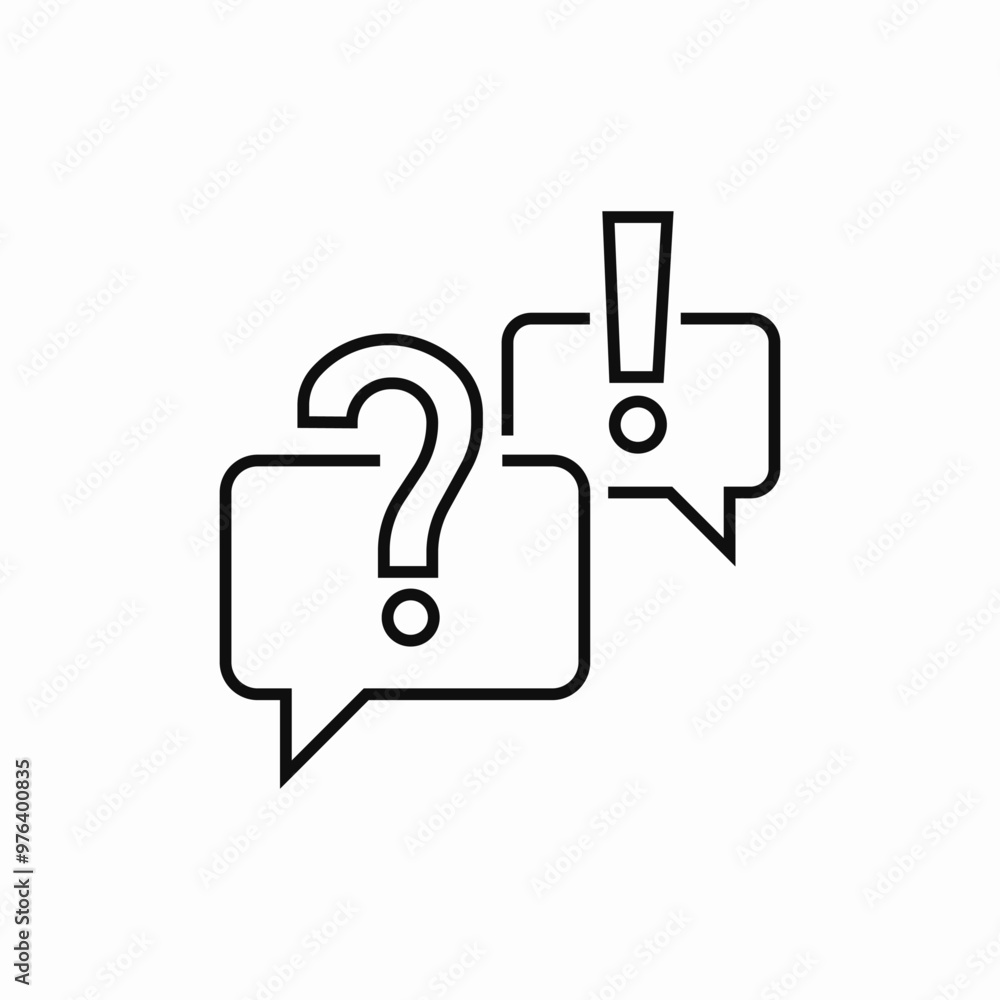speech bubble question answer icon sign vector